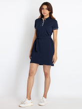 Womens Basic Bodycon Polo Dress